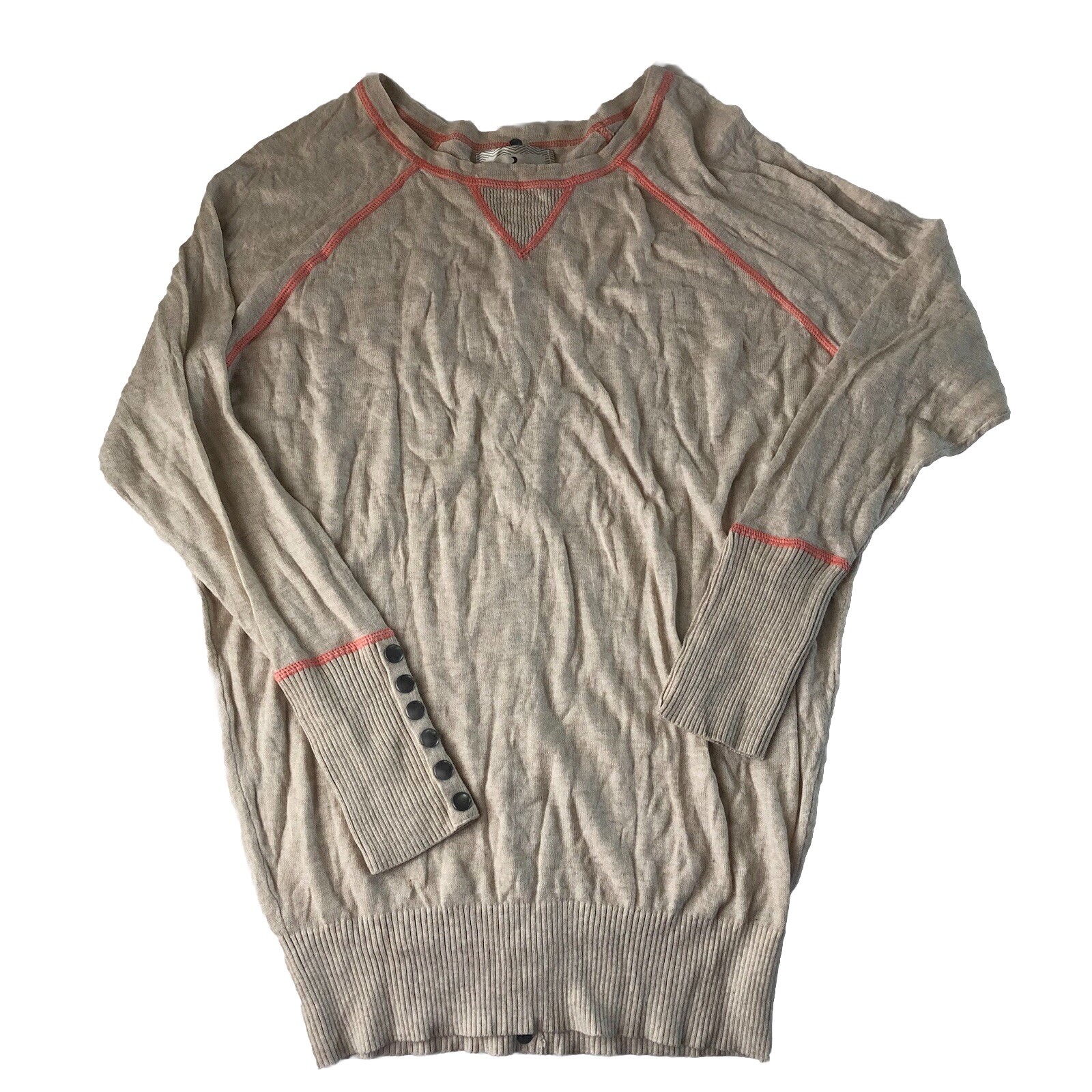 Ruby Moon Ivory Beige Heather Button Down Back & … - image 1