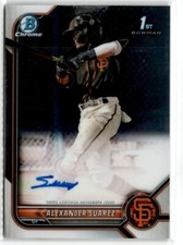 2022 Bowman Chrome Base Autograph C Alexander Suarez #CPA-ASR Auto San Francisco
