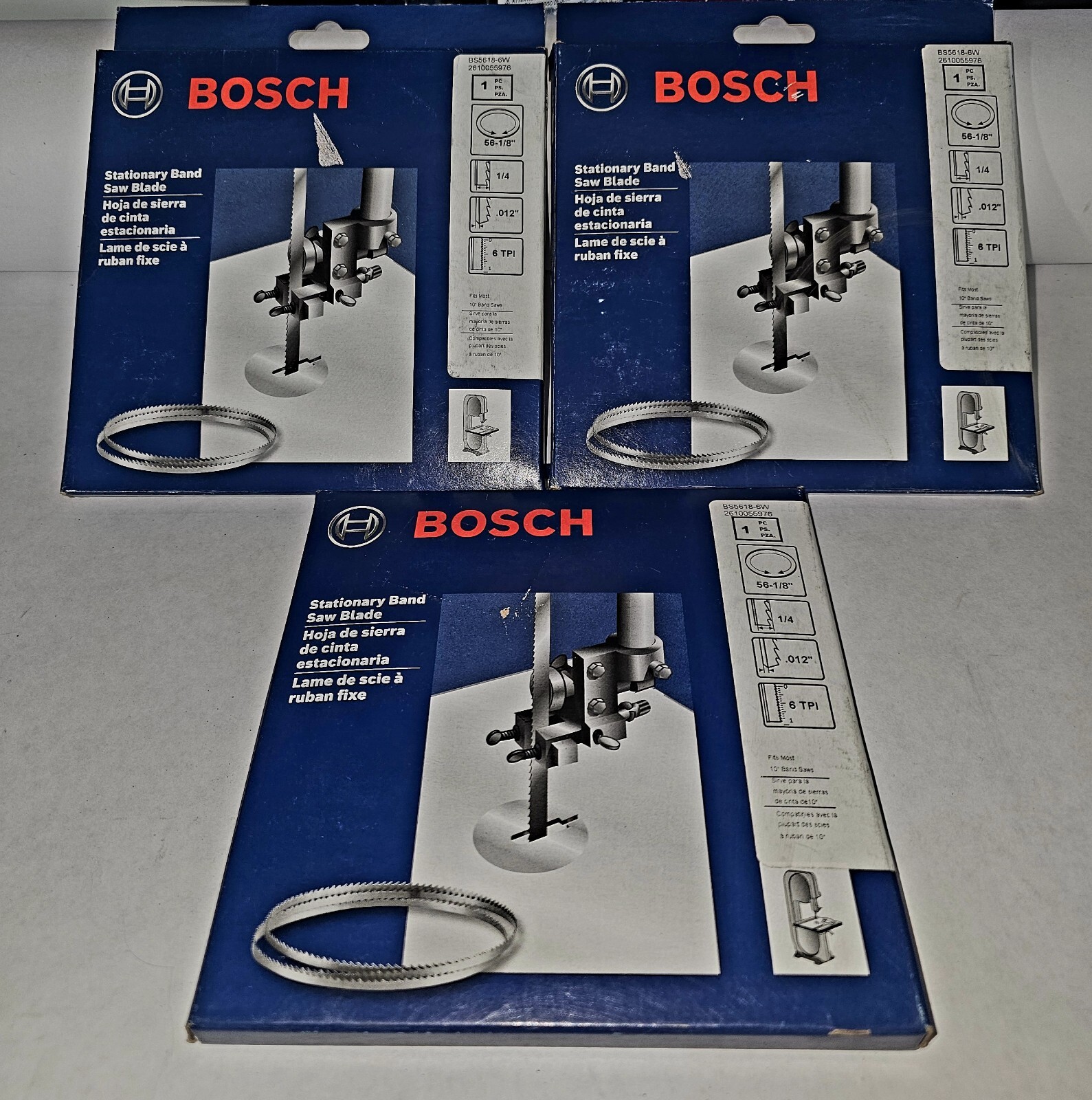 3-Pack BOSCH BS5618-6W 56-1/8-Inch 6TPI Wood Bandsaw Blades
