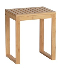 WENKO Bad Hocker Bambus Sitz Stuhl Ablage Badezimmer Stuhl Flur Gäste WC Möbel