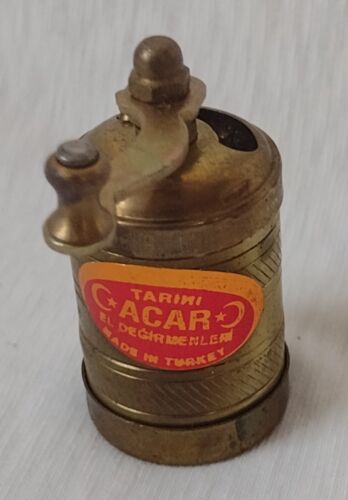 Coffee / Spice / Pepper / Ginger Grinder Turkish Tarihi Acar Brass Excellent Con - Picture 8 of 13