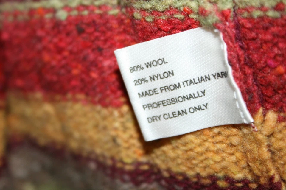 Cullen 女式羊毛混纺多色条纹高领毛衣,尺寸 M — 第 2/4 张图片