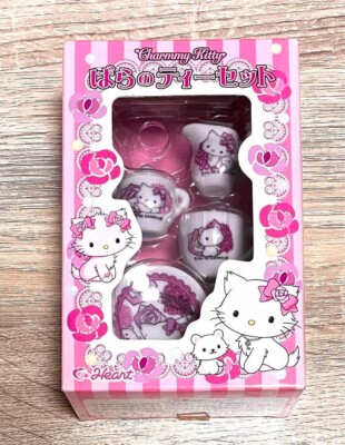 Charmmy Kitty 2006 Tea Set Mini Toys Pink Figure Hello Kitty Retro