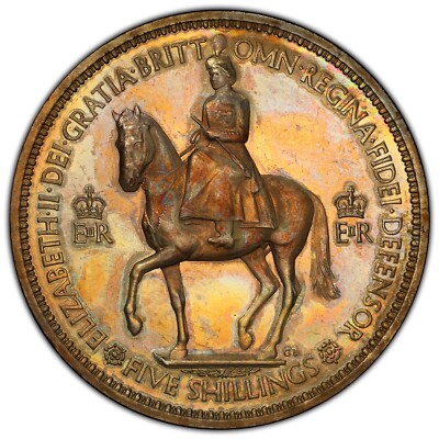 1953年 イギリス クラウンコイン PCGS PR64CAM 1953 Great Britain Proof Crown PCGS PR64 Coronation S-4136