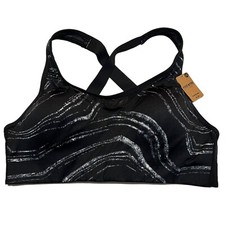 NWT VICTORIA'S SECRET PINK Sports Bras MEDIUM Black White