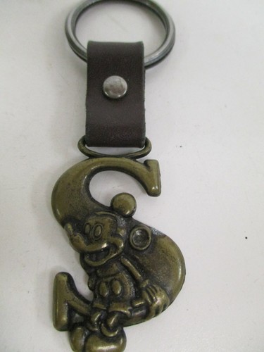 Mickey Mouse Letter S Brass Keychain Disney Keyring | eBay