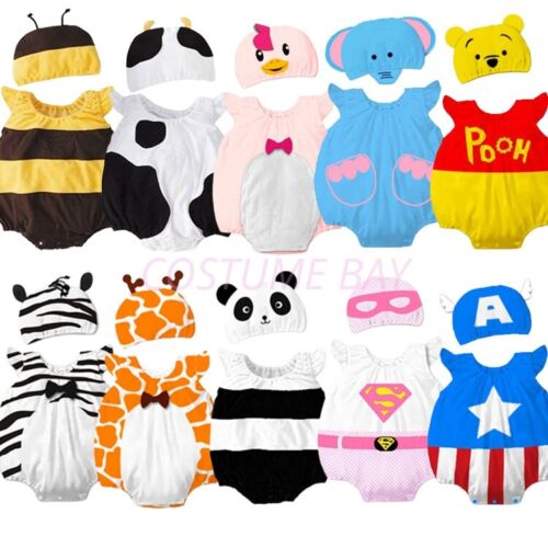 New Baby Boys Olaf Animal Cattoon Costume Bodysuit Outfit Romper Cloth Set Hat - Picture 2 of 66