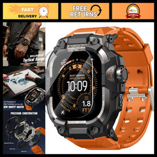 Rugged Shockproof Case  Band for Apple Watch Ultra 49mm, Tactical Bumper Cover