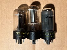 6V6GT Vacuum Tubes (2) & One 6AX4GT Lot of 3 Pre-owned Tested Sylvania Brand