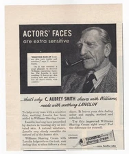 Williams Luxury Shaving Cream Made With Soothing Lanolin Vintage Print Ad 1943