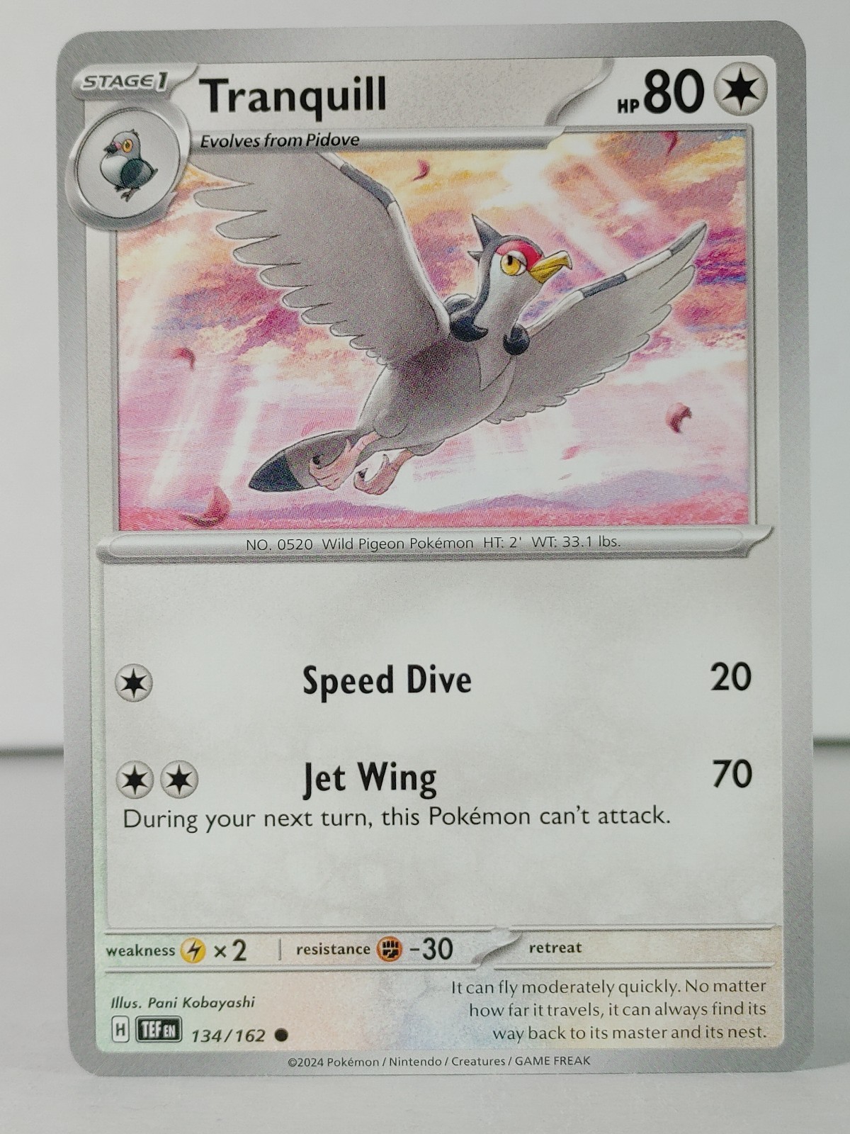 Tranquill - Temporal Forces - 134/162 - Pokemon - NM - singles