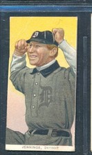 T206 Piedmont 460: HUGHIE JENNINGS Both Hands Show, Detroit Tigers ~ Trimmed