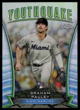 GRAHAM PAULEY 2024 TOPPS CHROME UPDATE YOUTHQUAKE RC MIAMI MARLINS #YQ-78 INSERT
