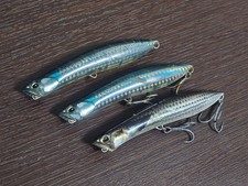 Set of 3 DUO ROUGH TRAIL Pencil Popper 110 18g # Black Bass, Black Sea Bream,