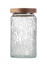 24 34 oz Glass Jar, Bamboo Lid, Airtight Food Storage Set-Sunflower