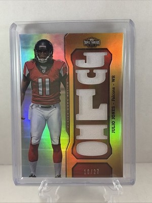 2011 Topps Triple Threads Relics Julio Jones #TTR-21 Gold /27  JULIO  Patch