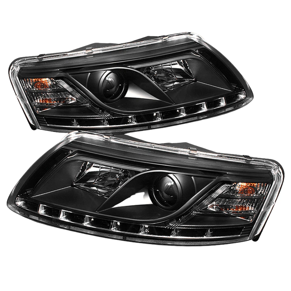 Xenon Scheinwerfer mit LED Leiste Set in schwarz für Audi A6 C6 4F 04.2004-2008 - Bild 2 von 3