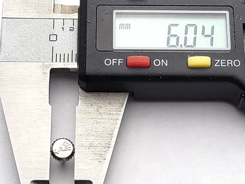 Vintage stainless steel 6mm Rolex crown for parts .The crown in good condition.