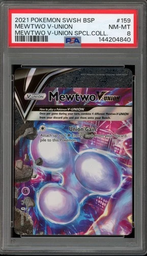 Pokemon Mewtwo V-Union Special Coll. Black Star Promo SWSH159 PSA 8