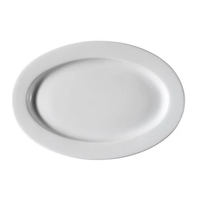 GGM Gastro (24 Stück) PERA Weiß - Teller/Dönerteller - oval - Länge: 280mm -