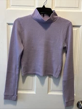 Aerie Waffle Mock Neck Relaxed Long Sleeve