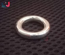 Solid 5MM Round Plain Thick Band Ring 925 Sterling Silver Statement Chunky Band