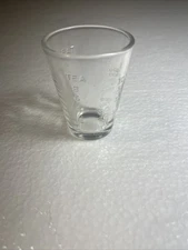 Vintage "Glasco" 1 oz. / 30 ml Clear Embossed Measuring Shot Glass
