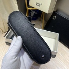 New 146 149 Top Layer Leather MB Black Pen Case Sleeve Cover Holder #U103402 UK