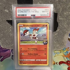 Pokemon 2020 Futsal Scorbunny On The Ball #004/005 PSA 10