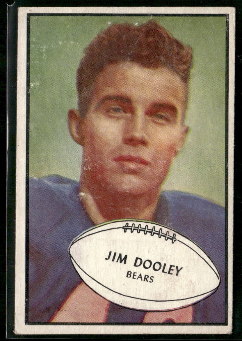 Jim Dooley #80 Football Cards 1953 Bowman trading card — raw and PSA graded price guide