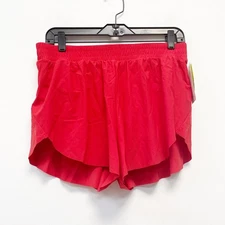 All In Motion Women's Red Stretch Waist Athletic Running Shorts Size Small