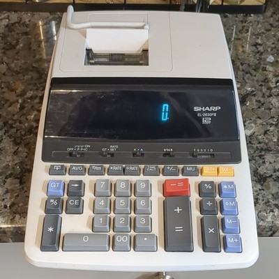 Sharp EL-2630PIII Printing Desktop Calculator 12 Digit Tax Time Rate Large Keys