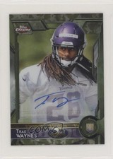 2015 Topps Chrome Mini Rookies STS Camo Refractor 50/75 Trae Waynes Auto 1x9
