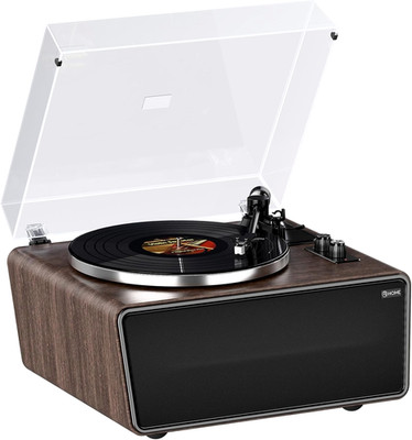 All in One Schallplattenspieler Bluetooth Plattenspieler mit Stereo Lautsprecher