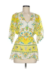 Assorted Brands Women Yellow 3/4 Sleeve Blouse M