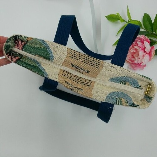 Vintage Victorian Ladies' Golf Tapestry Tote Bag Women's 16 x 12.5 Zip Closure - Picture 3 of 9