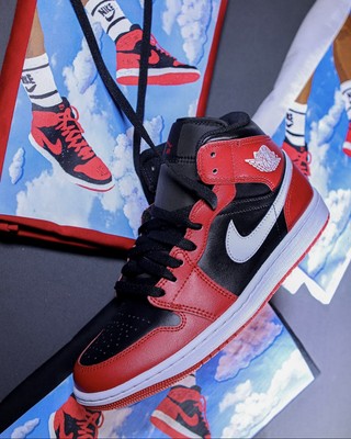 Nike Air Jordan 1 Mid - DQ8426 061 - Black/White - Gym Red -