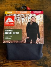 Ozark Trail Women s Base Layer Mock Neck Top Shirt Black Size Medium NEW