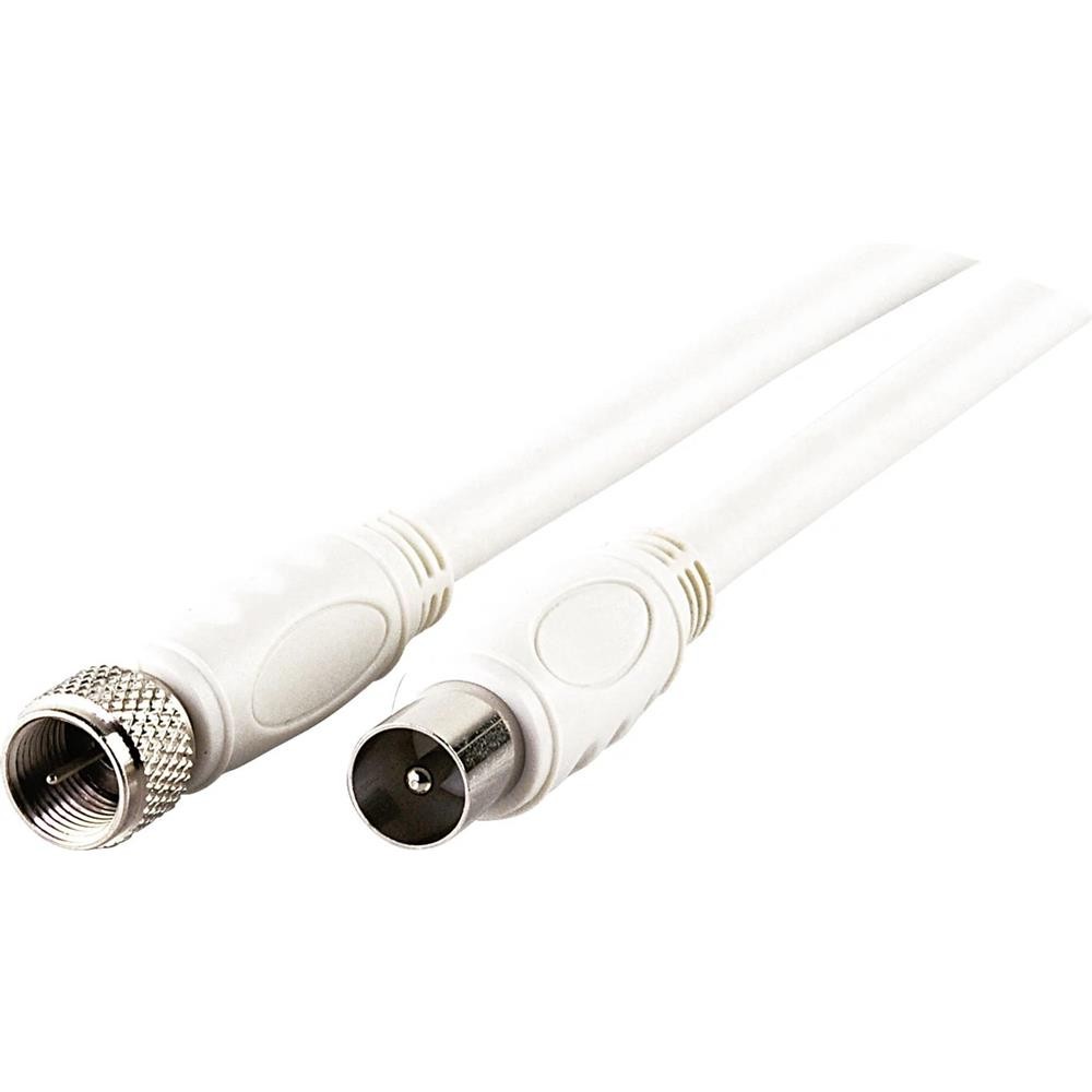 Schwaiger SATAntennen Adapterkabel 90 dB 5m wei F-Stecker an IEC-Stecker 3090₽