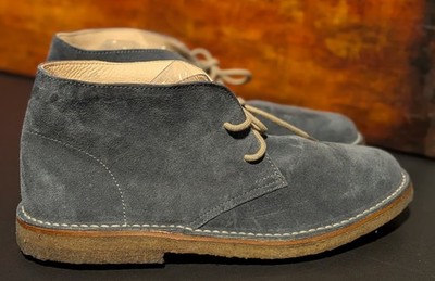 Todd Snyder Nomad Suede Desert Boot Chukka in Grey/Blue Made in Italy Size 11
