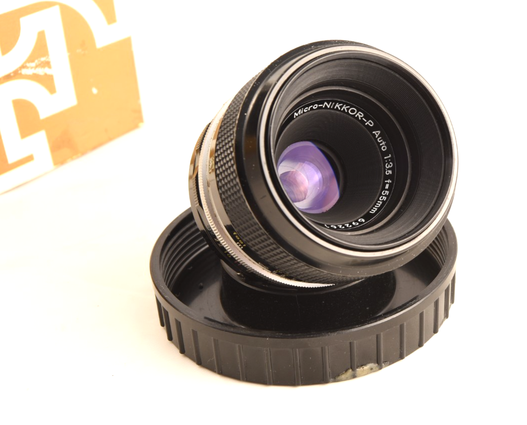 Vtg Nippon Kogaku Micro-NIKKOR Auto 55mm f/3.5 Lens Japan Macro F