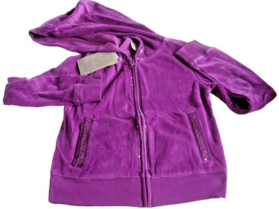 Girls Hooded Sweatshirt  Purple Size 7-8  C.R. Blues NEW