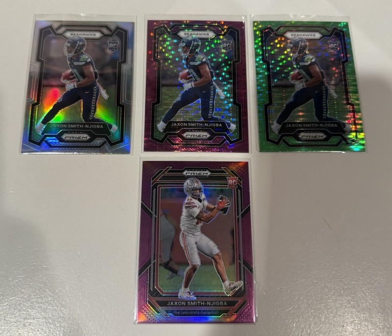 Jaxon Smith-Njigba - 4 Card Panini Prism Rookie (RC) Lot - Mint - Invest 🔥🔥🔥