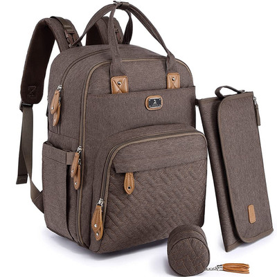 Diaper Bag Backpack with Portable Changing Pad, Pacifier Case and Stroller Strap