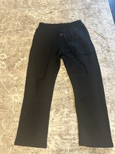 Fear of God Essentials Black Casual Pants Drawstring Logo Accents Men