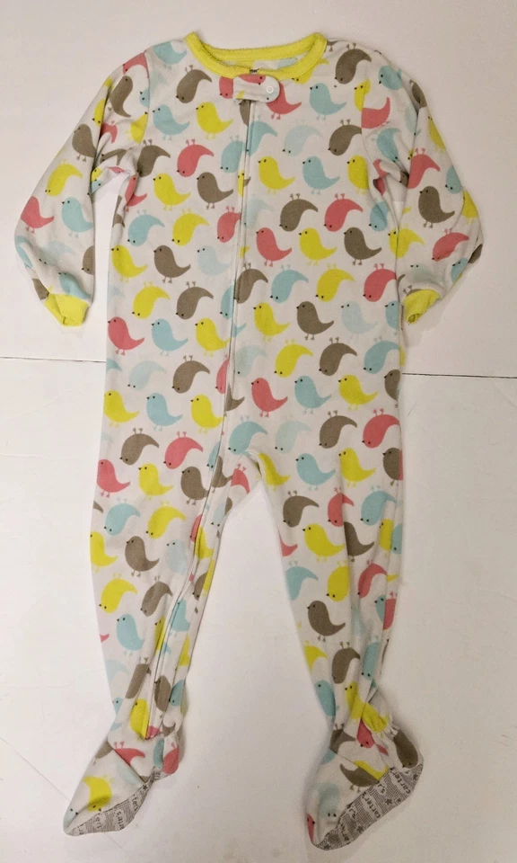 Lot of 4 Girl's  Size 4T Footed Sleepers Pajamas Fleece Winter Warm  Carter's - Image 4 of 4