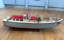 Vintage 50s Harbour Patrol Boat Model Sim  Aerokit Original Motor 93cm