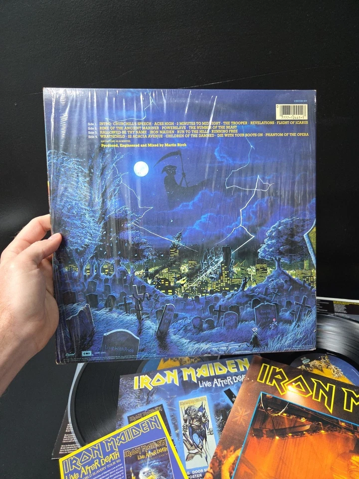 Iron Maiden Live After Death 2lp Vinyl 1985 1st Press Shrink/ALL INSERTS EX/EX - Image 3 of 4