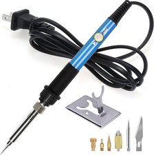 Pyrography Pen Set Wood Burning 200-450 Adjustable Blue