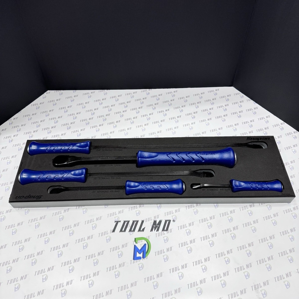 Snap-on Tools NEW 5pc POWER BLUE Prybar Chisel Foam Set
